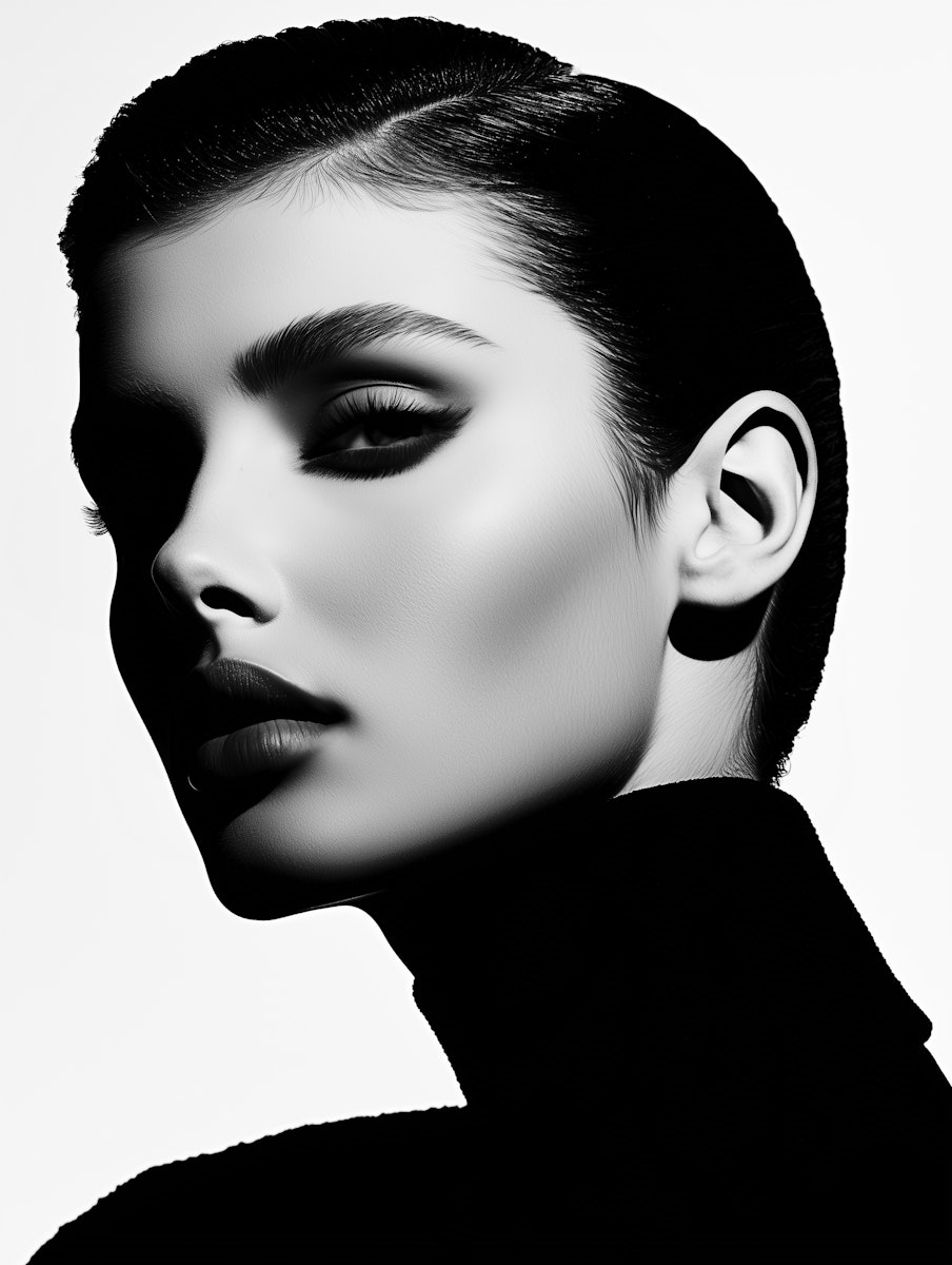 Dramatic Black and White Portrait