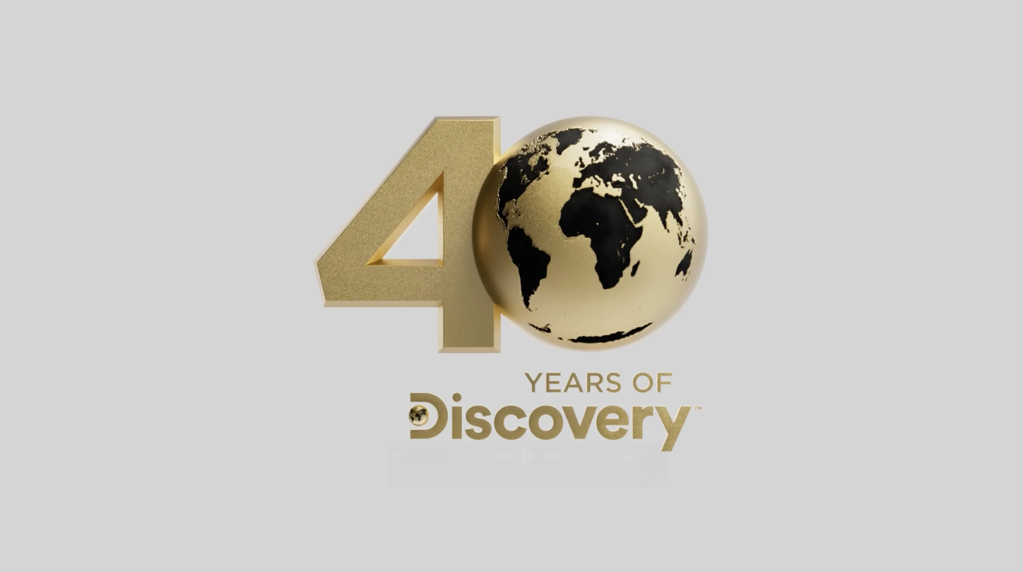 Logo featuring the number "40" in gold and a globe, representing 40 years of discovery.
