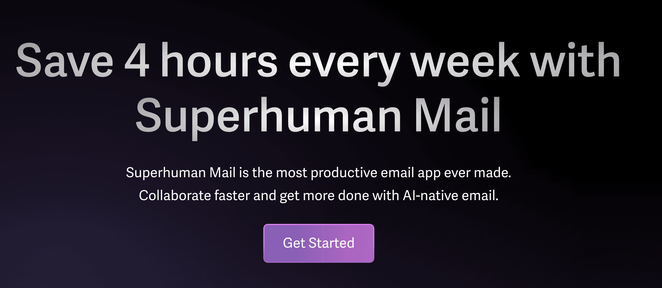 Superhuman homepage screenshot