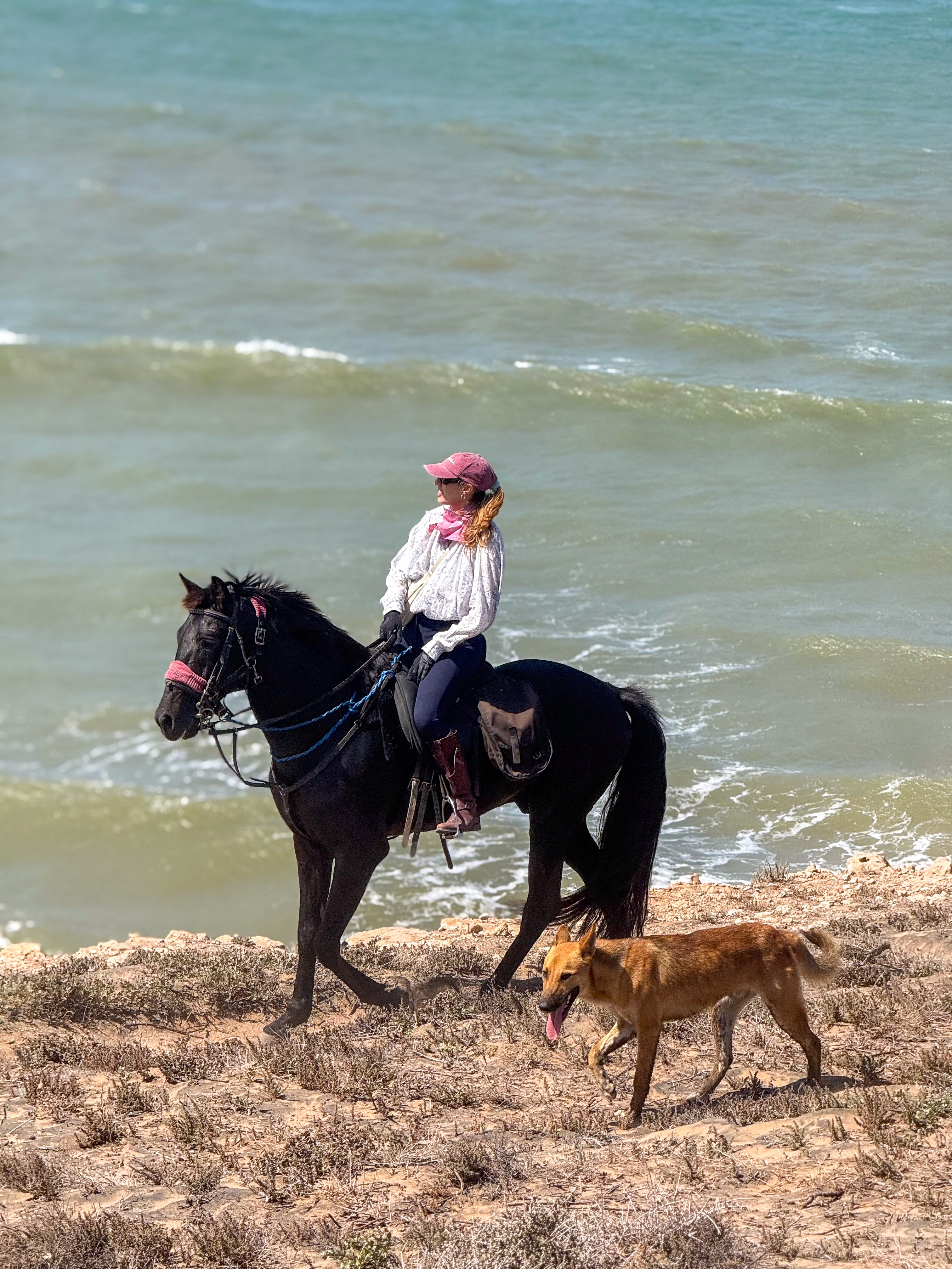 Horse riding by the sea