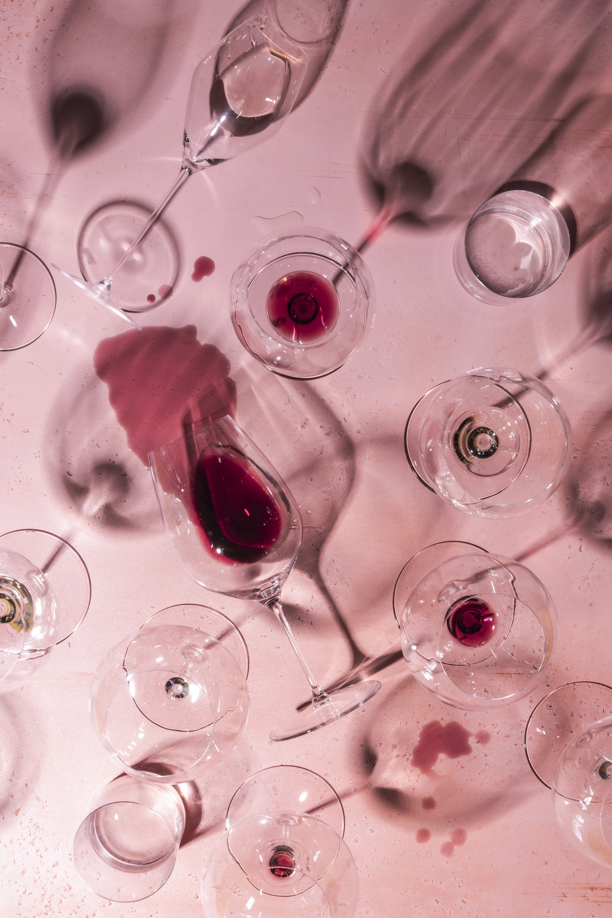 fliped over wine glass