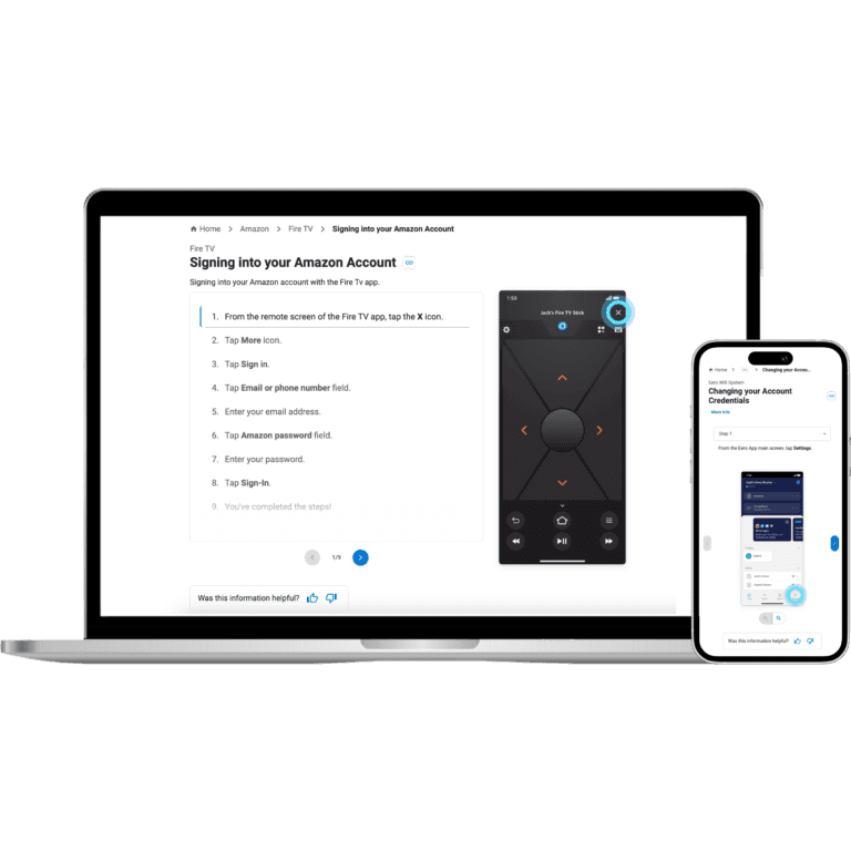 Computer and phone with interactive tutorials