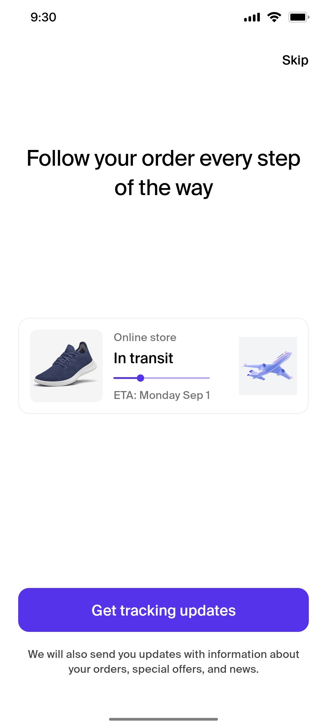Shop App  Get Started screen