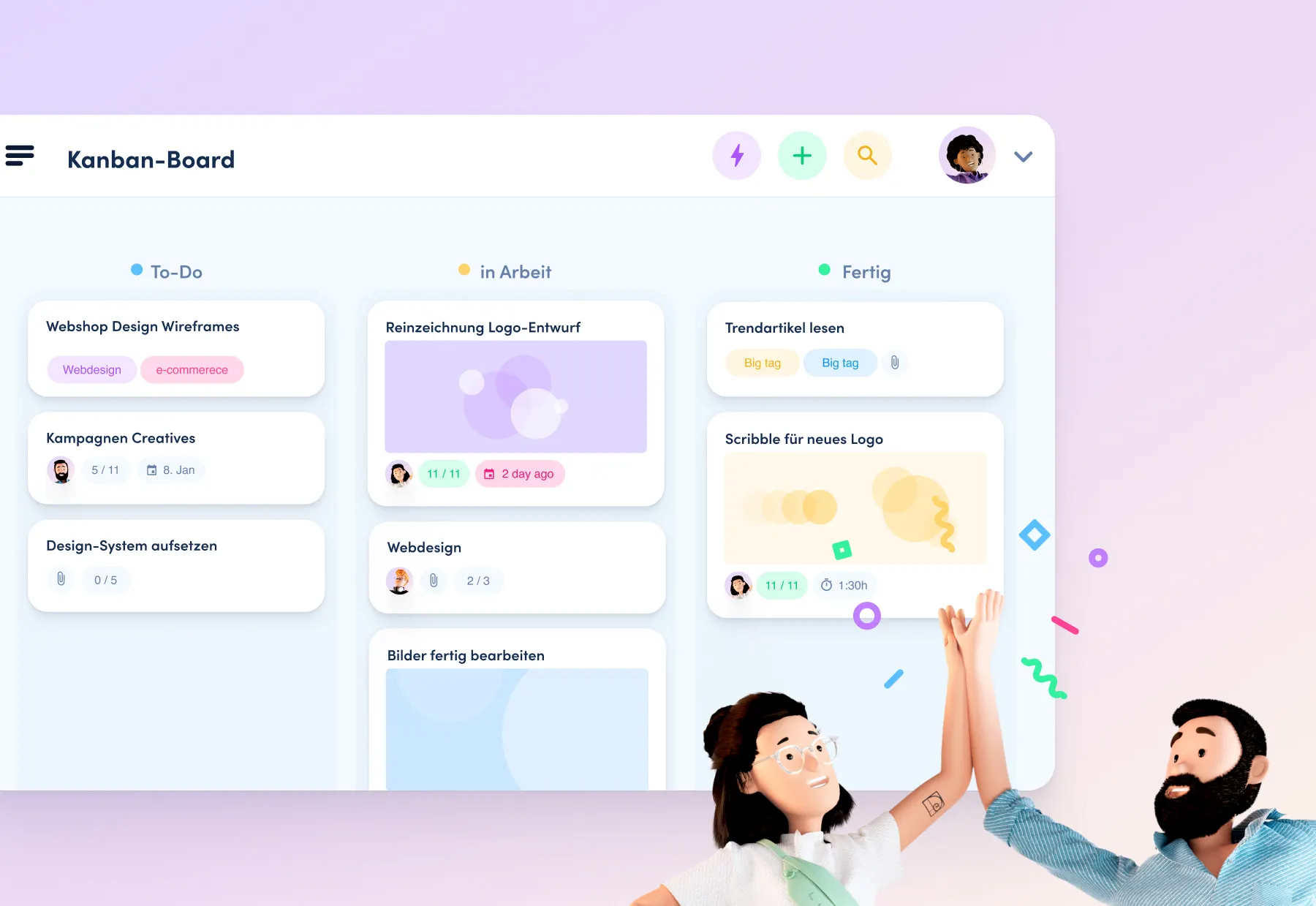 Team‑Zusammenarbeit und Projektplanung im digitalen Board