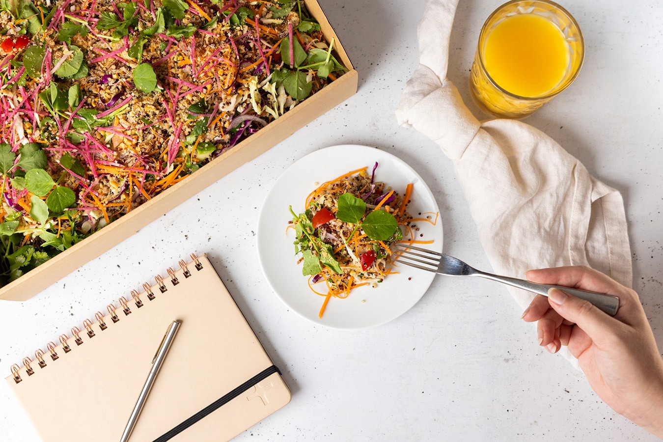 Thai Quinoa Salad in a Drop-Off Catering box
