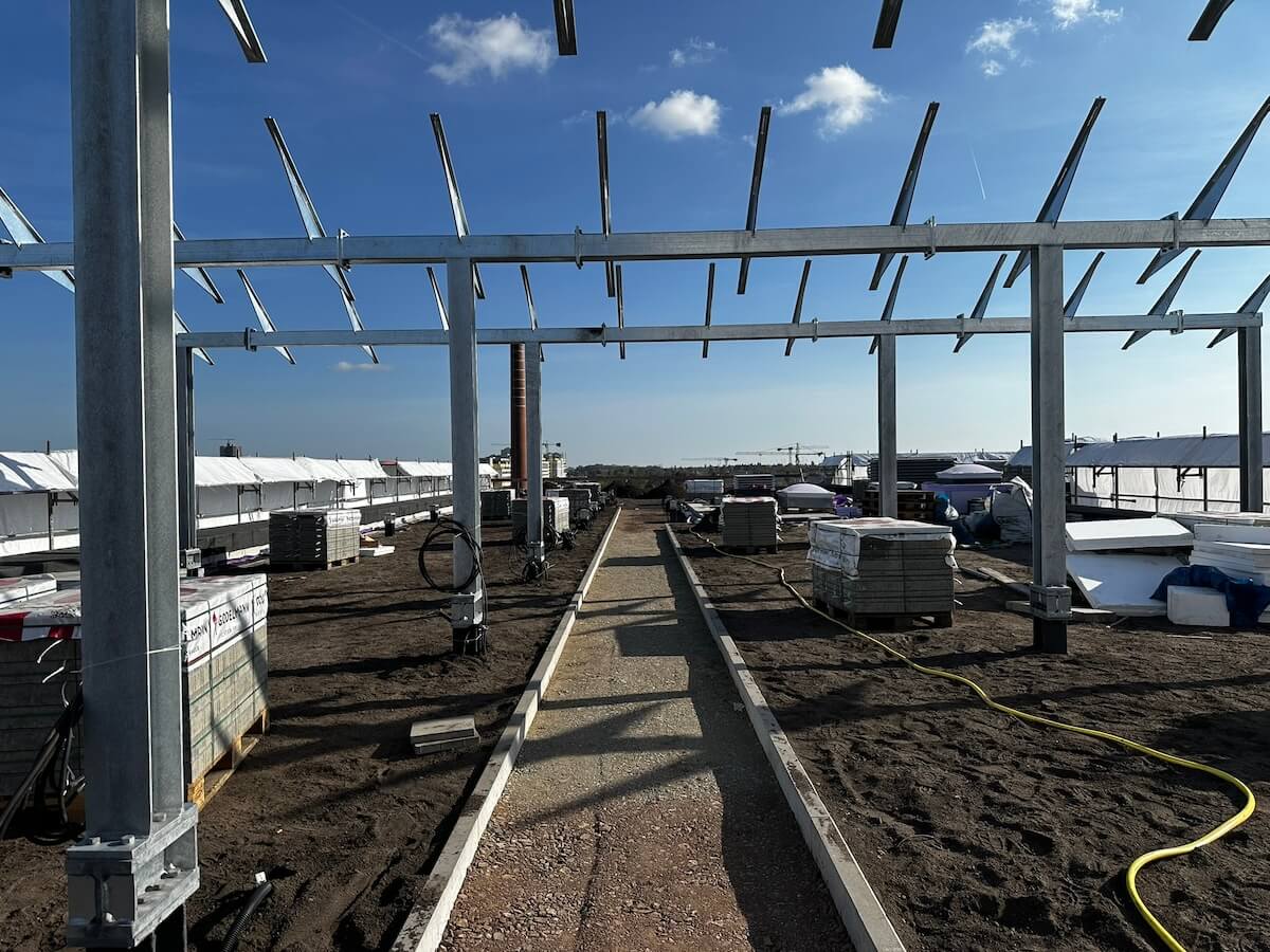 Vorbereitung der PV Konstruktion GoWest Schmargendorf