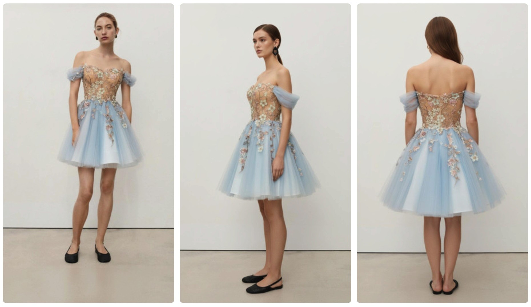 Generated virtual try-on images with 3 unique views