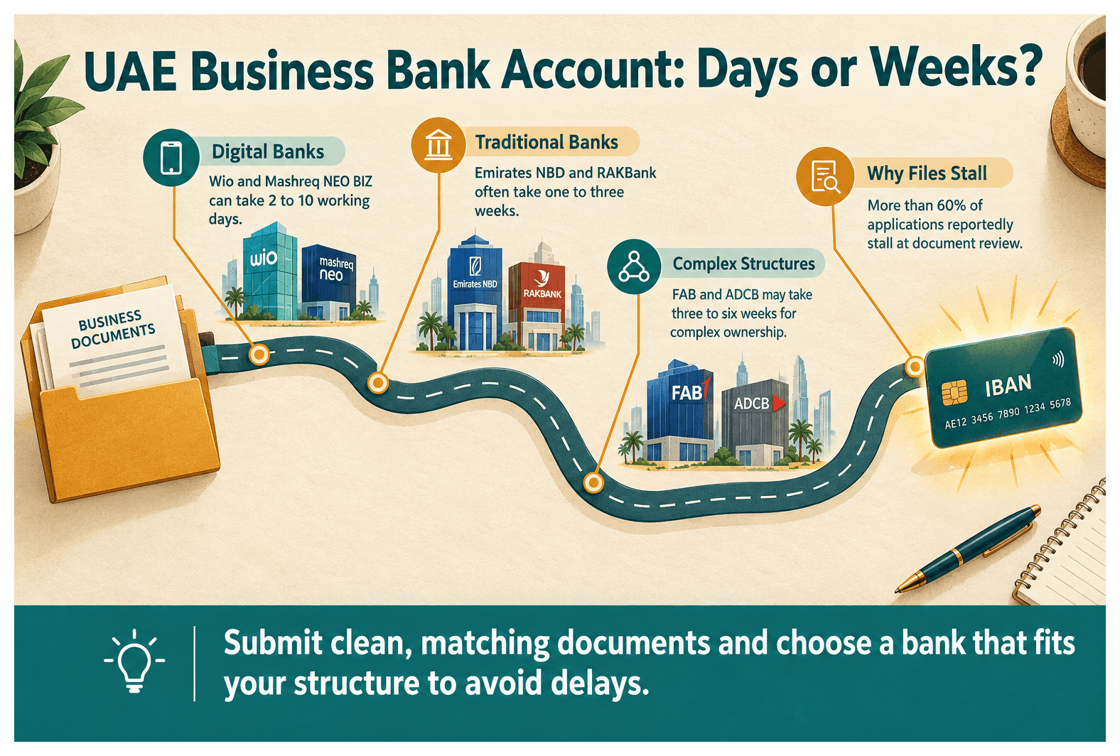 Infographic: How Long Does a UAE Business Bank Account Application Take