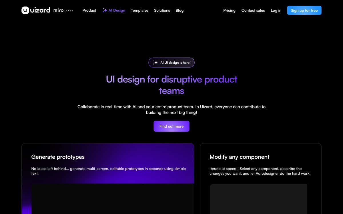 AI Landing Page Design Tools with Uizard