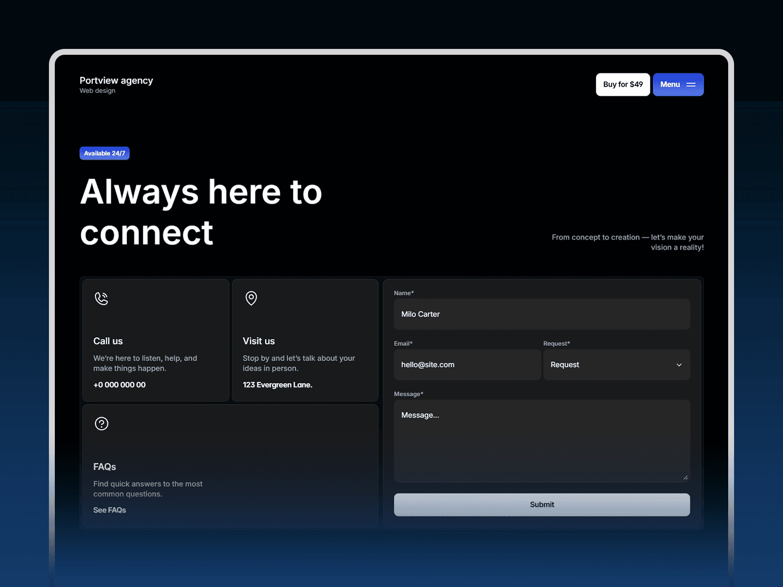 website template image