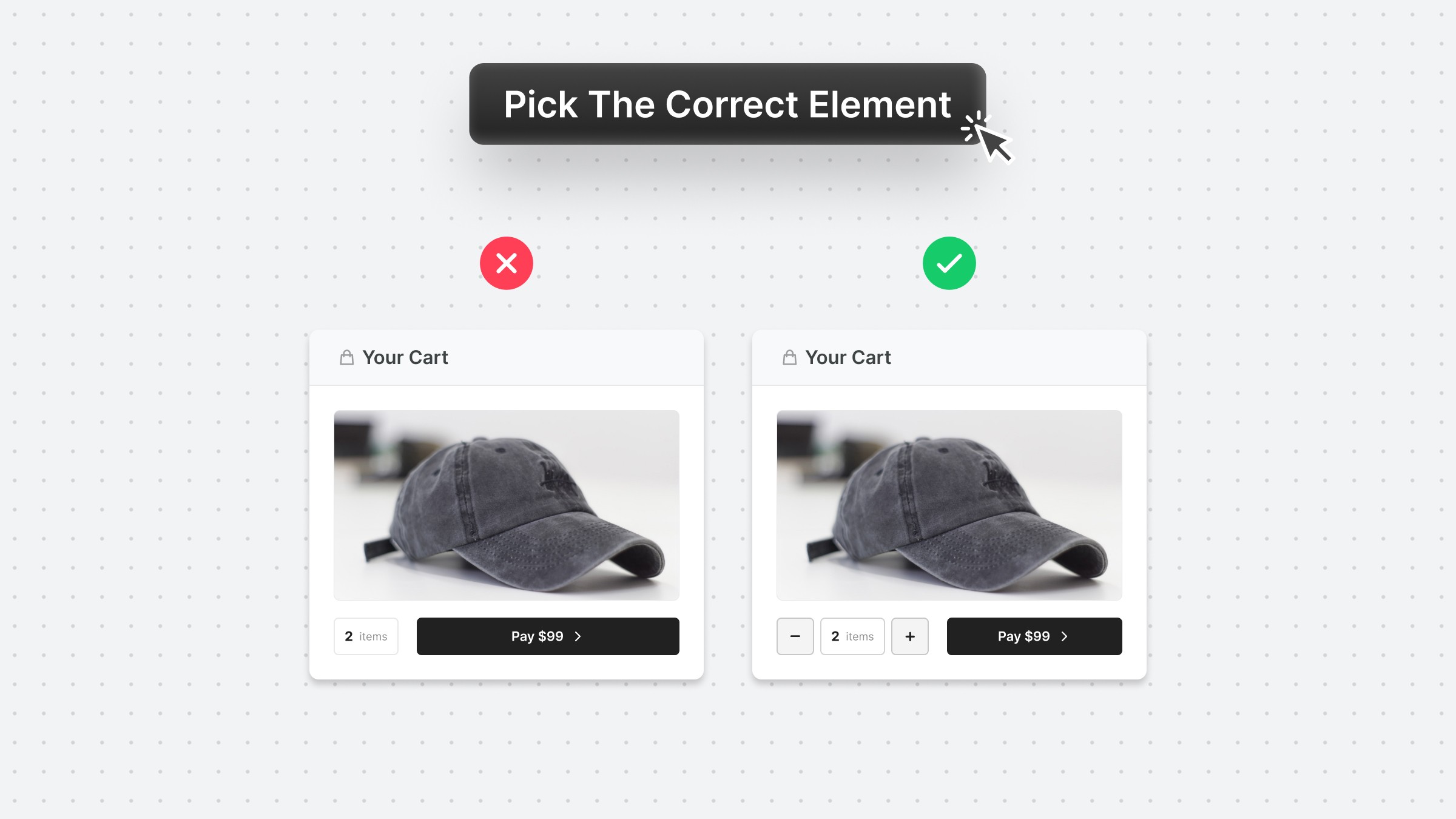 Pick The Correct Element