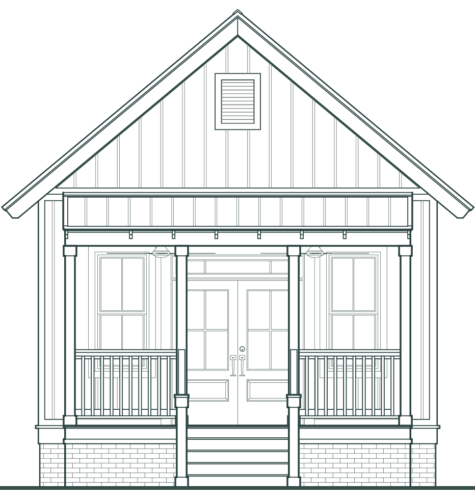 Shoreline Cottage Front Elevation