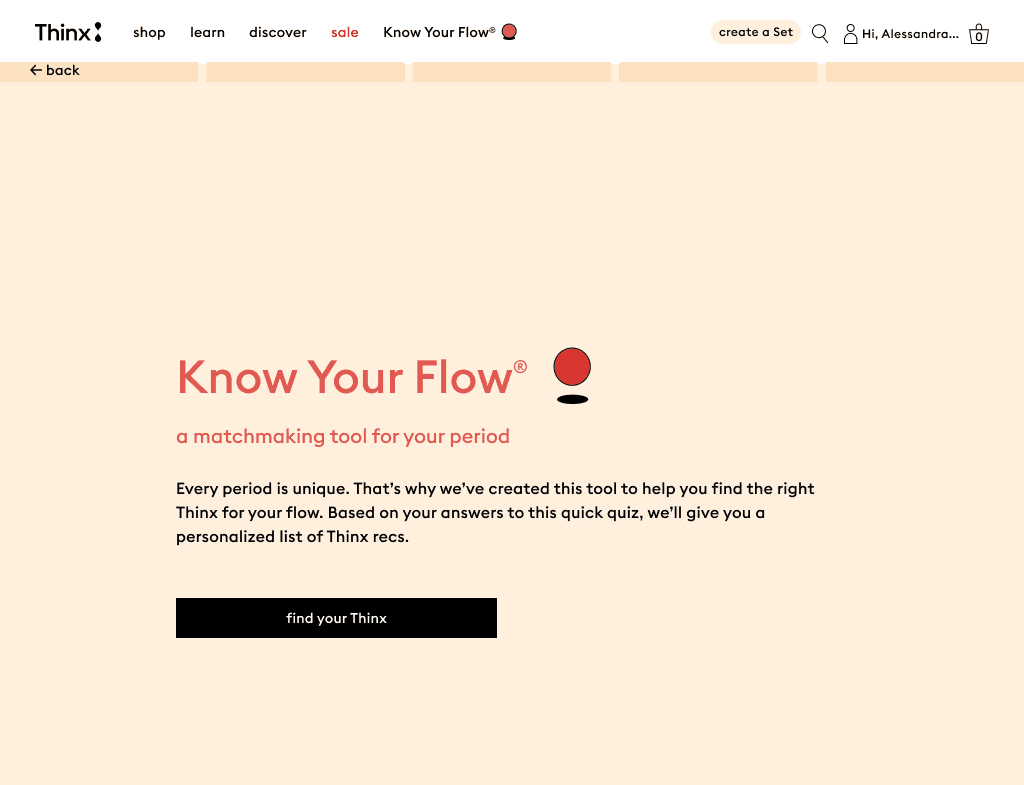 Desktop Know Your Flow Intro Screen