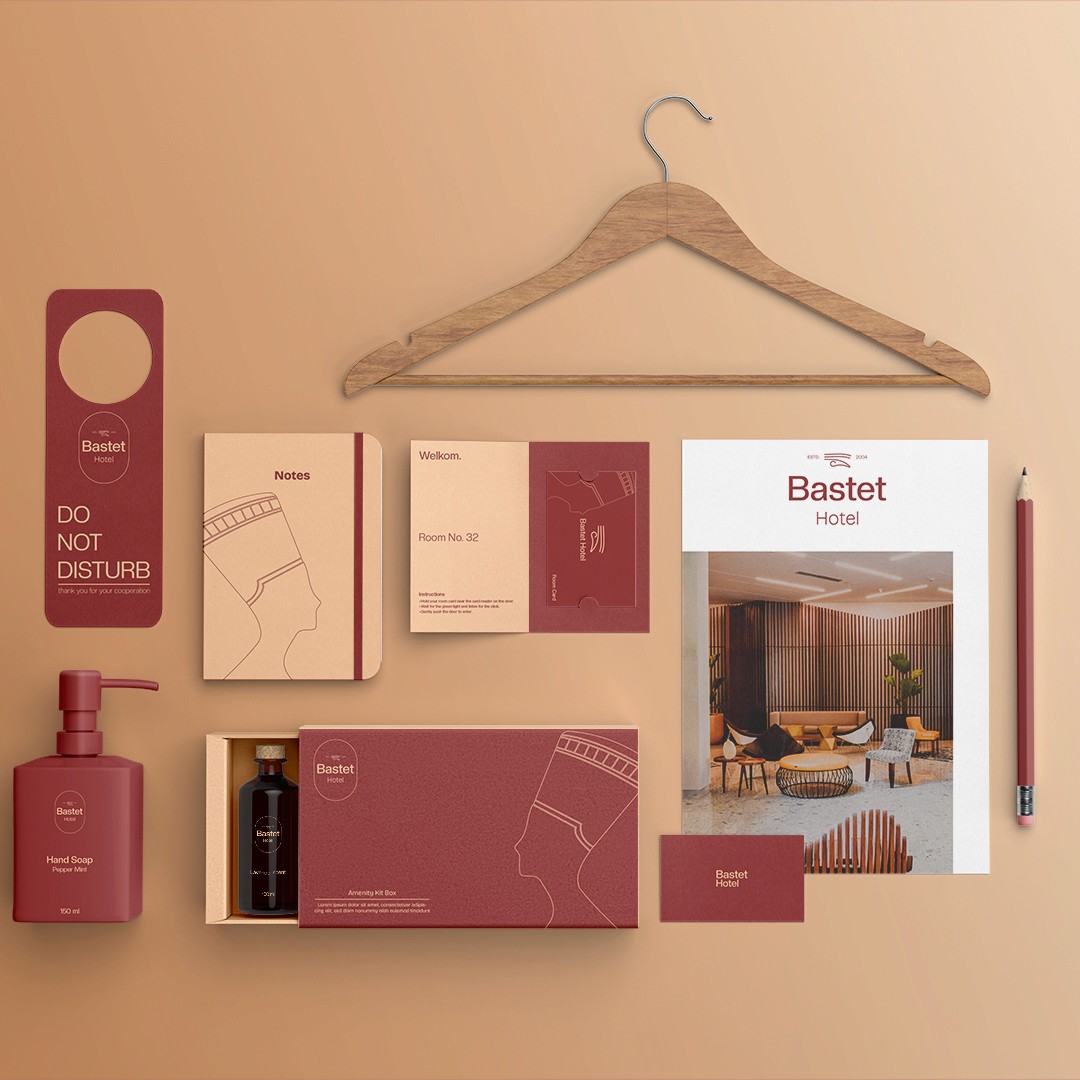 Bastet hotel identity branding