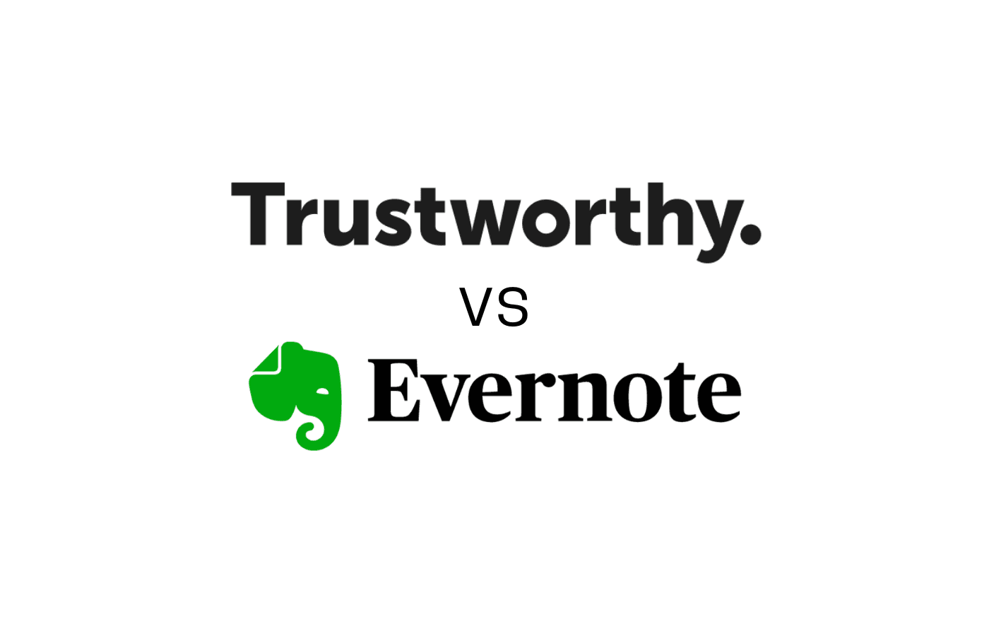 Trustworthy and Evernote logos