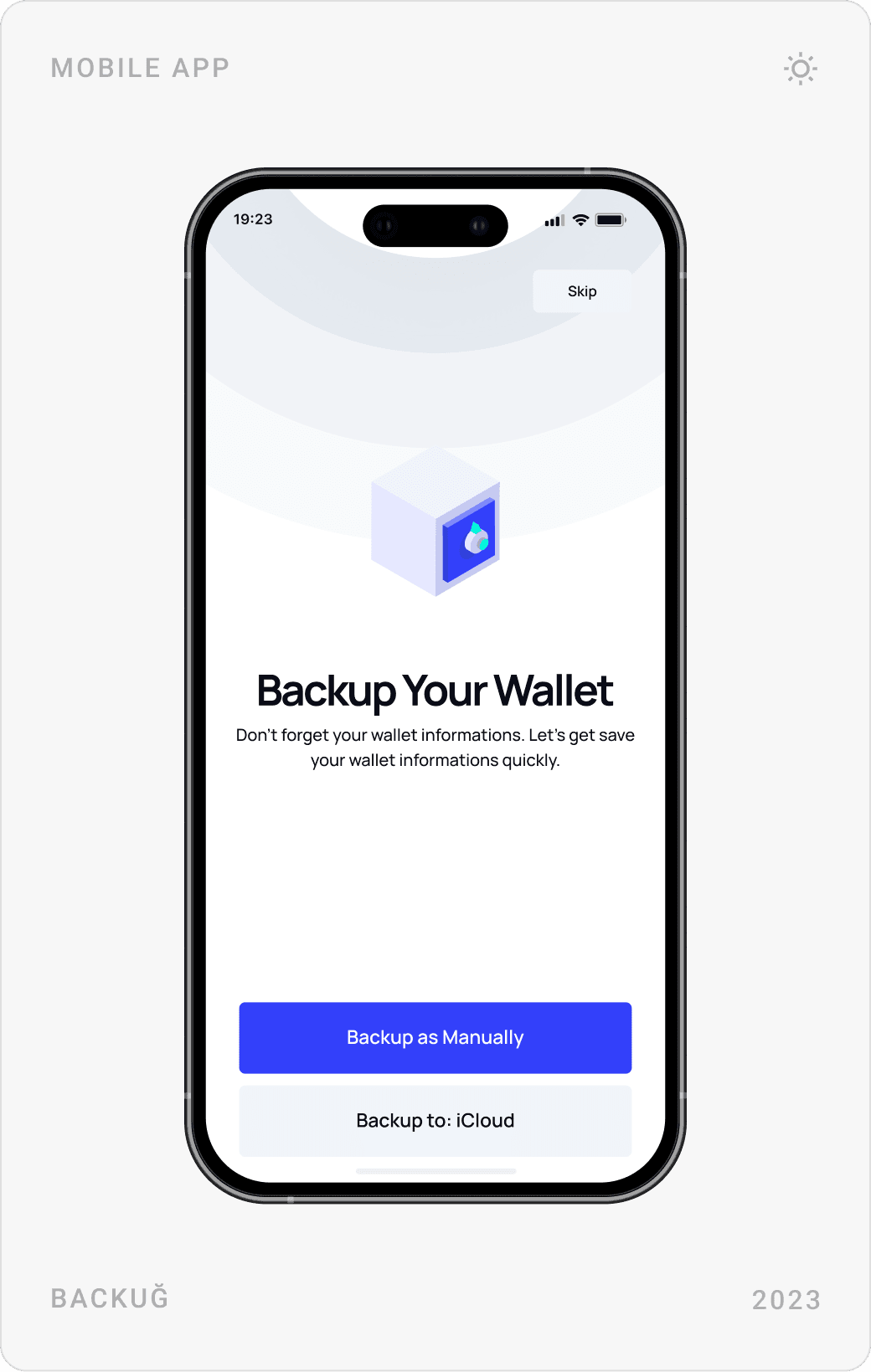 Professional Wallet Backup Mobile Design