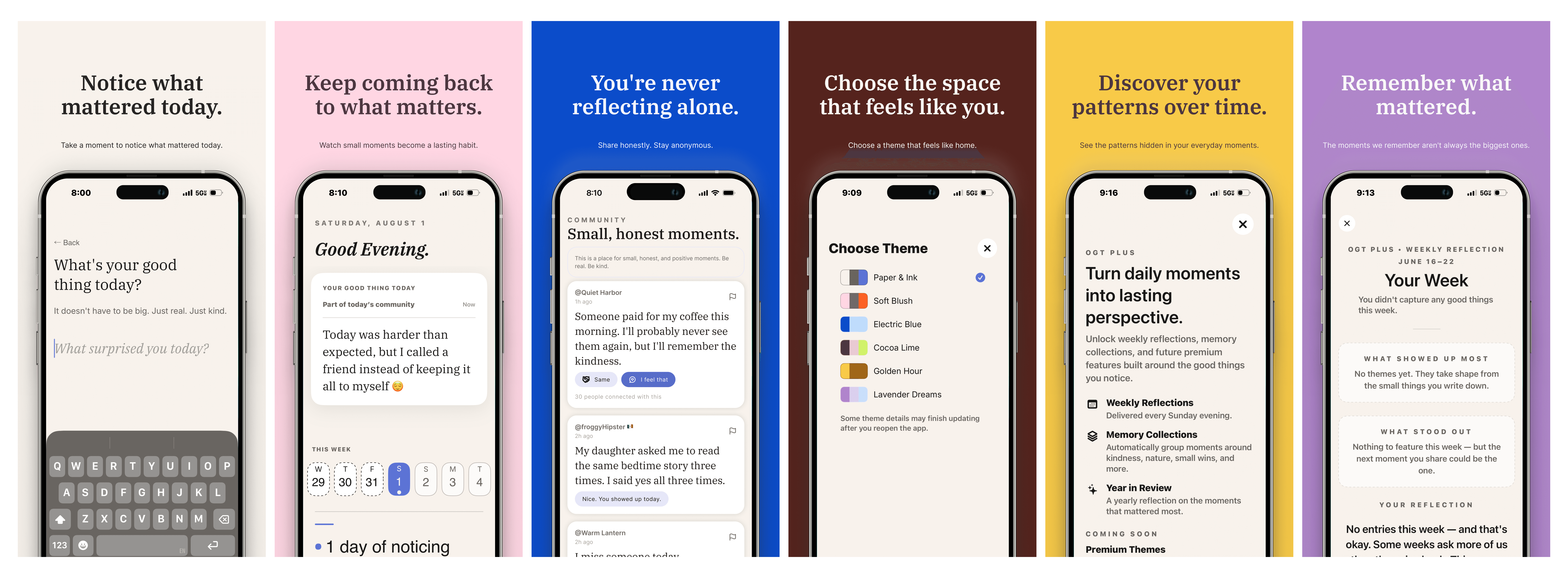 One Good Thing native iOS product