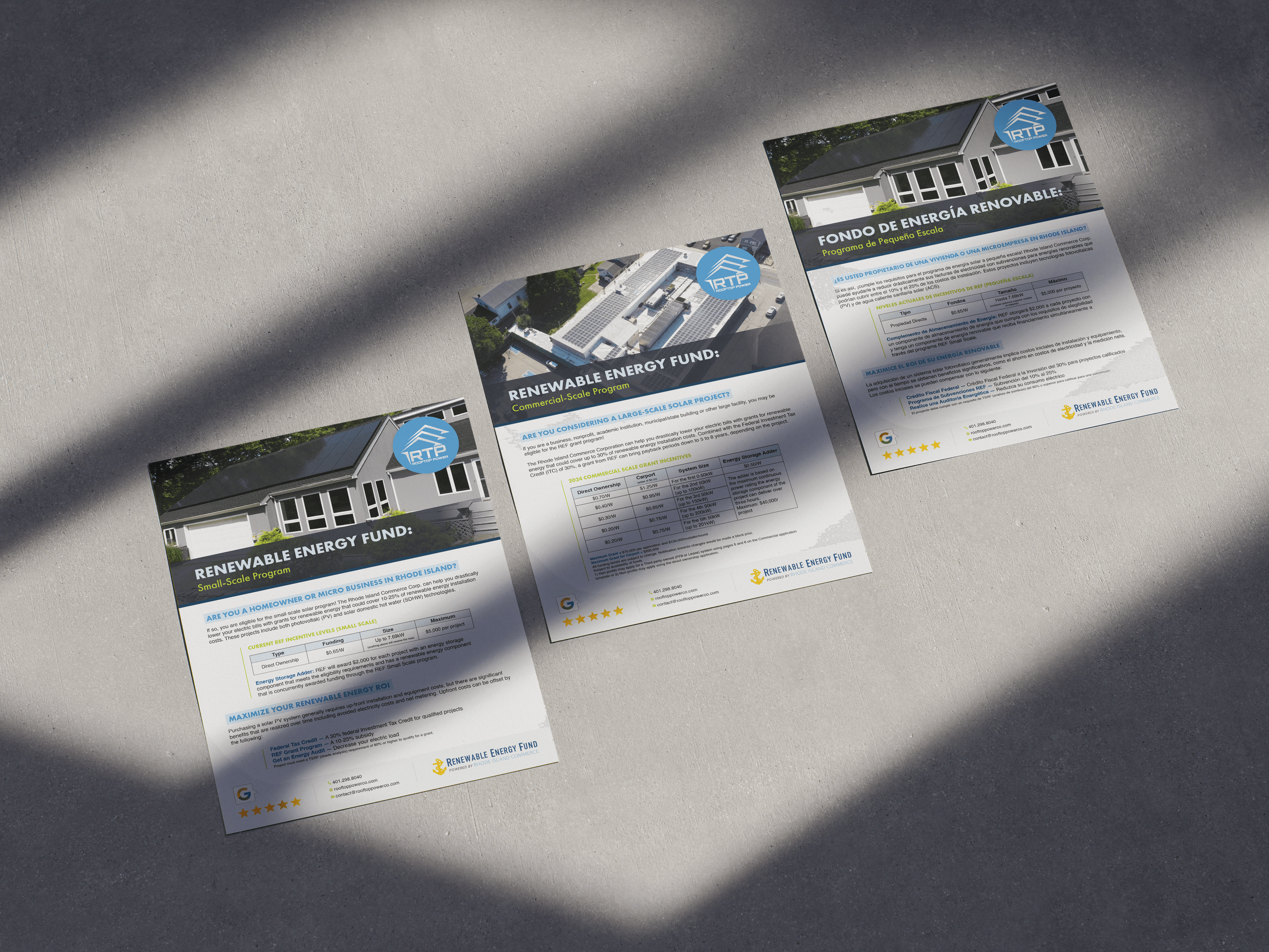 Rooftop Power Renewable Energy Fund Flyers