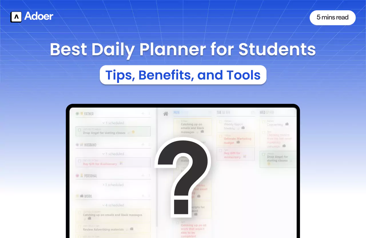 Daily planner for students