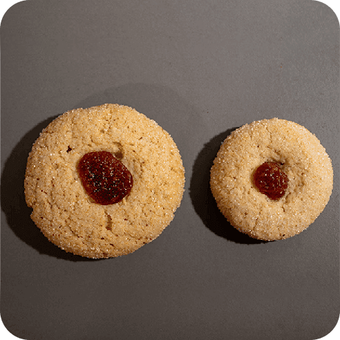 Galletas Punto Rojo artesanales con mantequilla y centro de bocadillo, elaboradas por Horneology