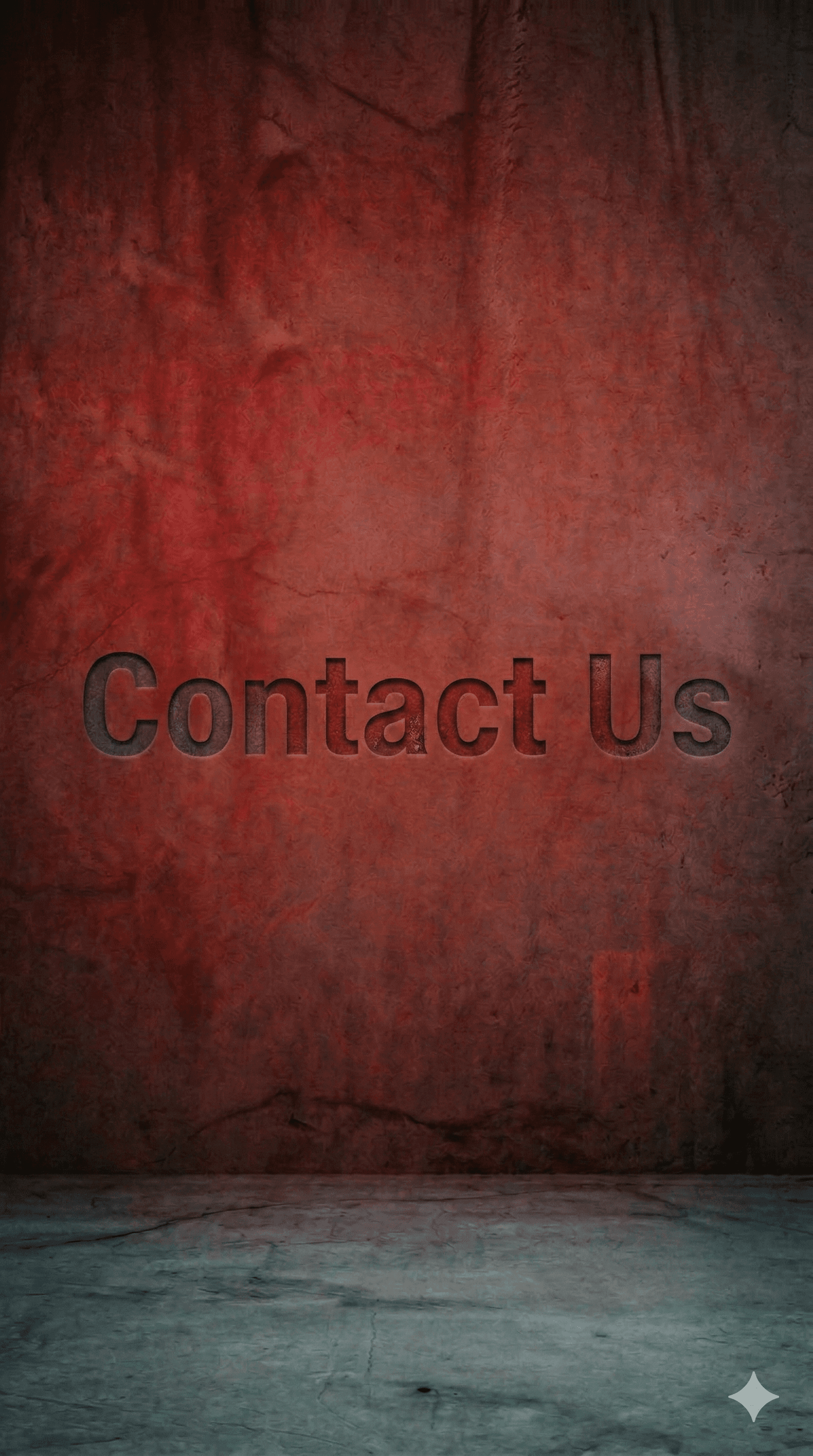 Contact us wording on a modern look concrete and red background - portrait