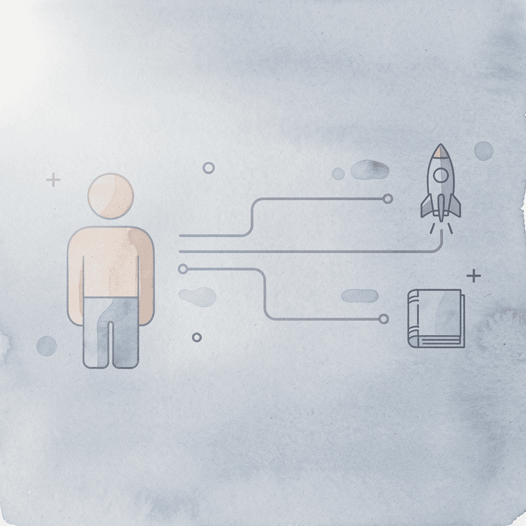  Icon showing trader splitting into different prop firm paths