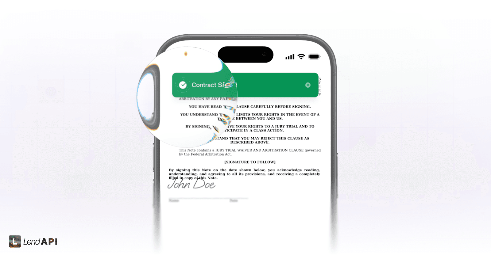 Contract Signing - LendAPI Digital E-Sign