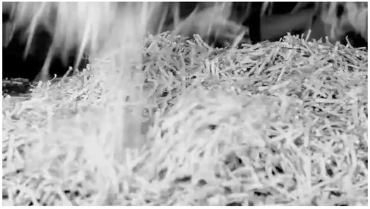 an image of thin sliced sticks in black and white