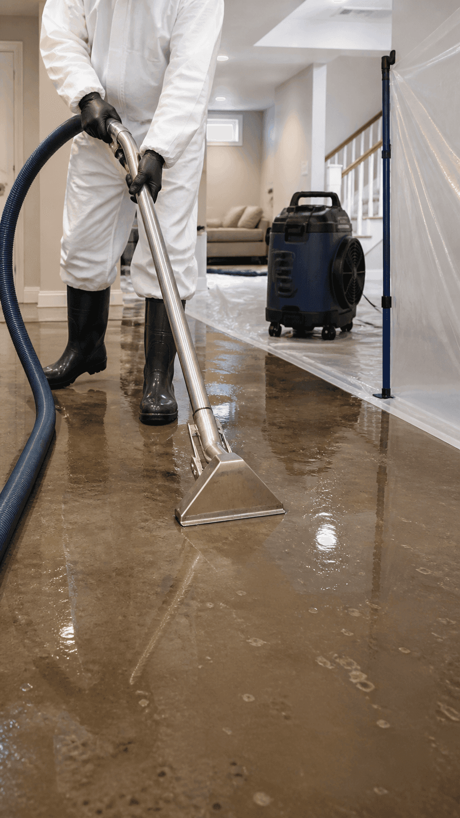 Specialized cleanup equipment used during professional remediation