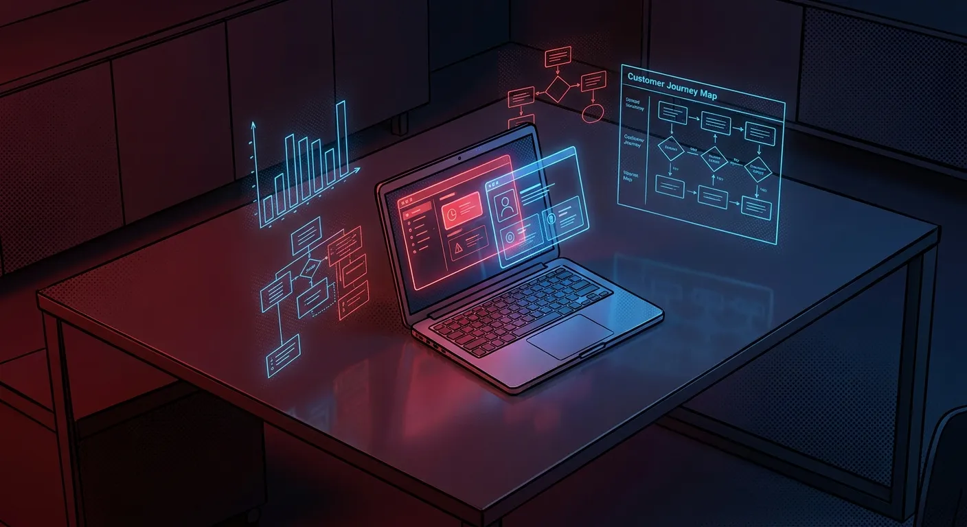 Laptop with digital marketing graphics from RockN' Socials agency.