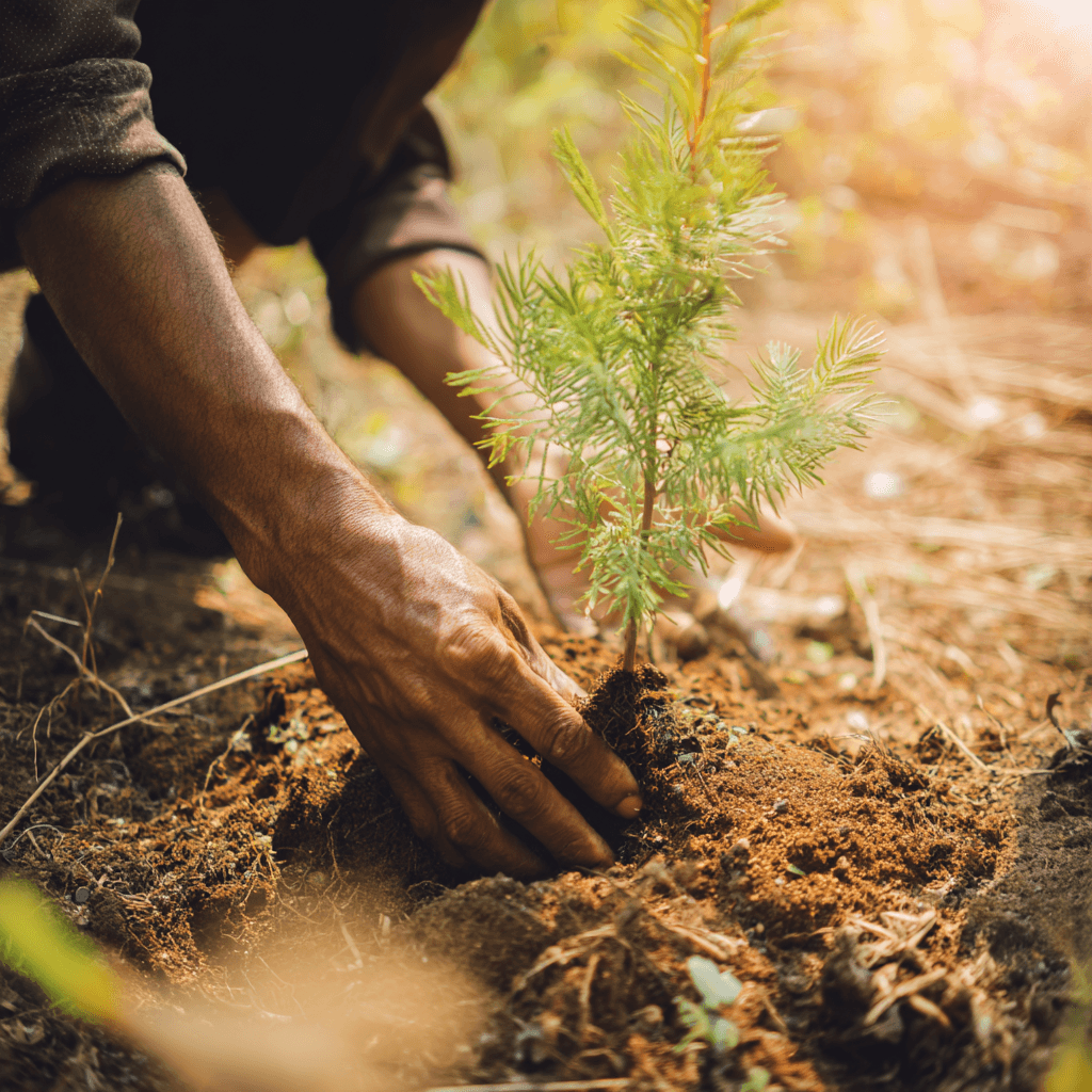 Two men discuss a project while standing at a laptop in an office.
