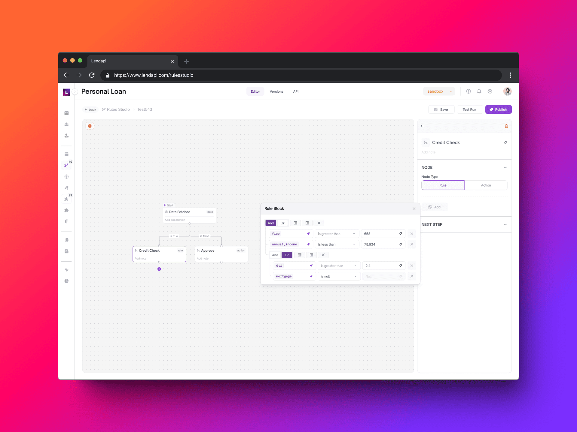 LendAPI Rules Management - Rules Studio Jan 2025