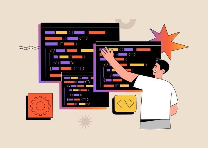 An illustration showcasing the Processing computer language and its applications in programming.