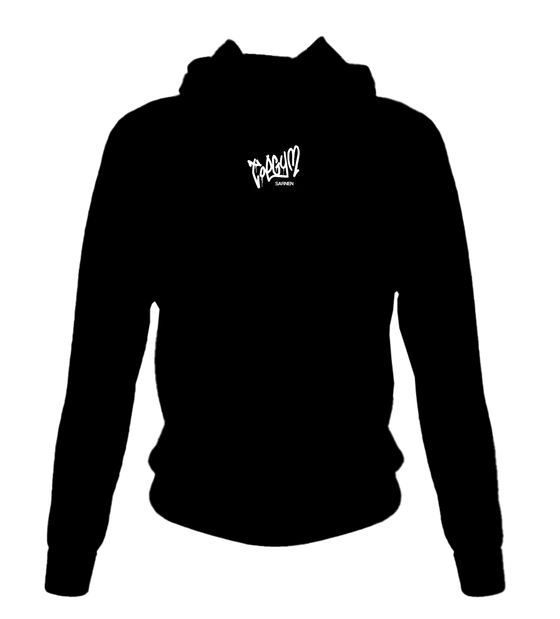 Graffiti Damen Hoodie, Schwarz, Vorderseite