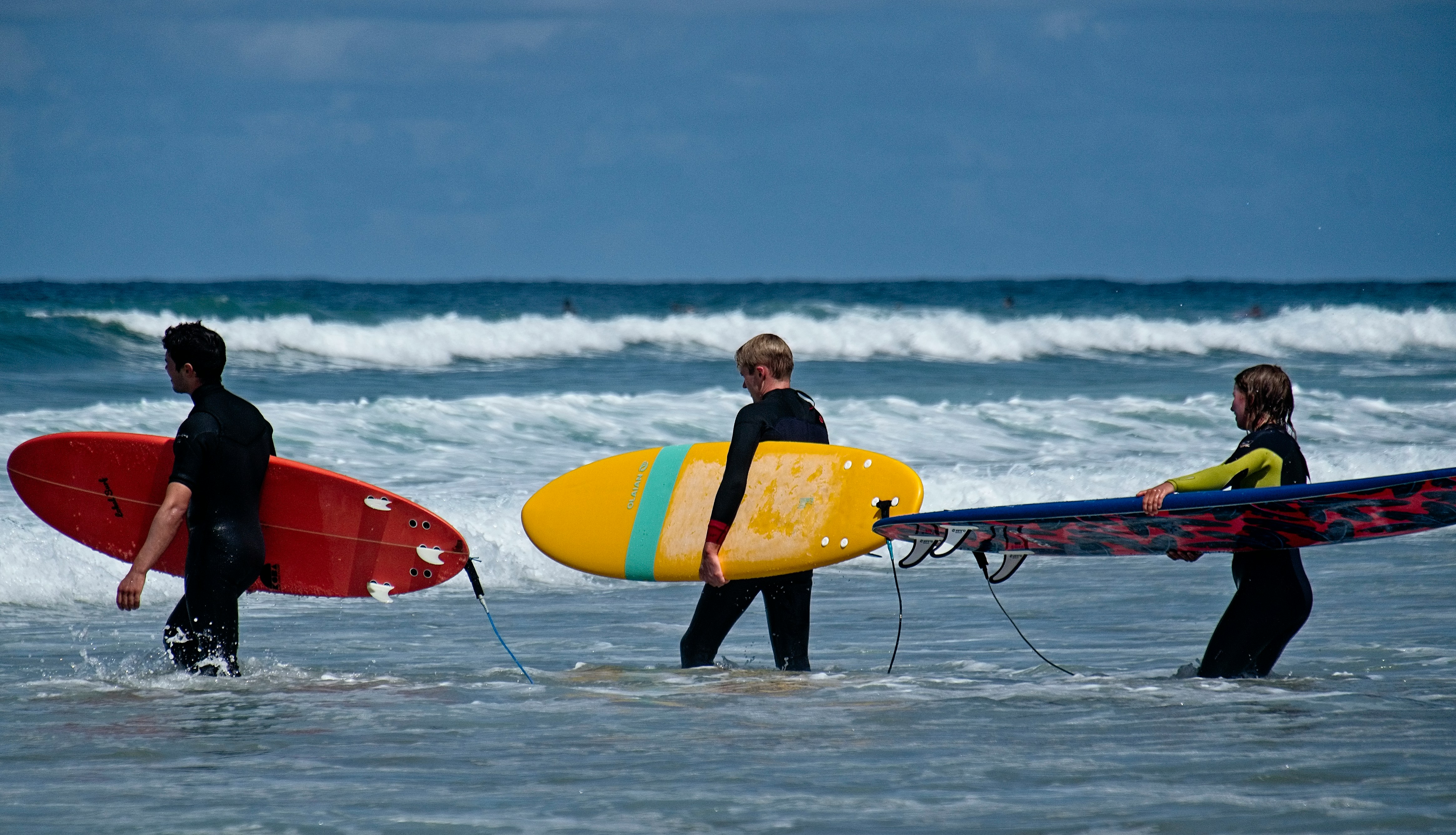 A man surfing