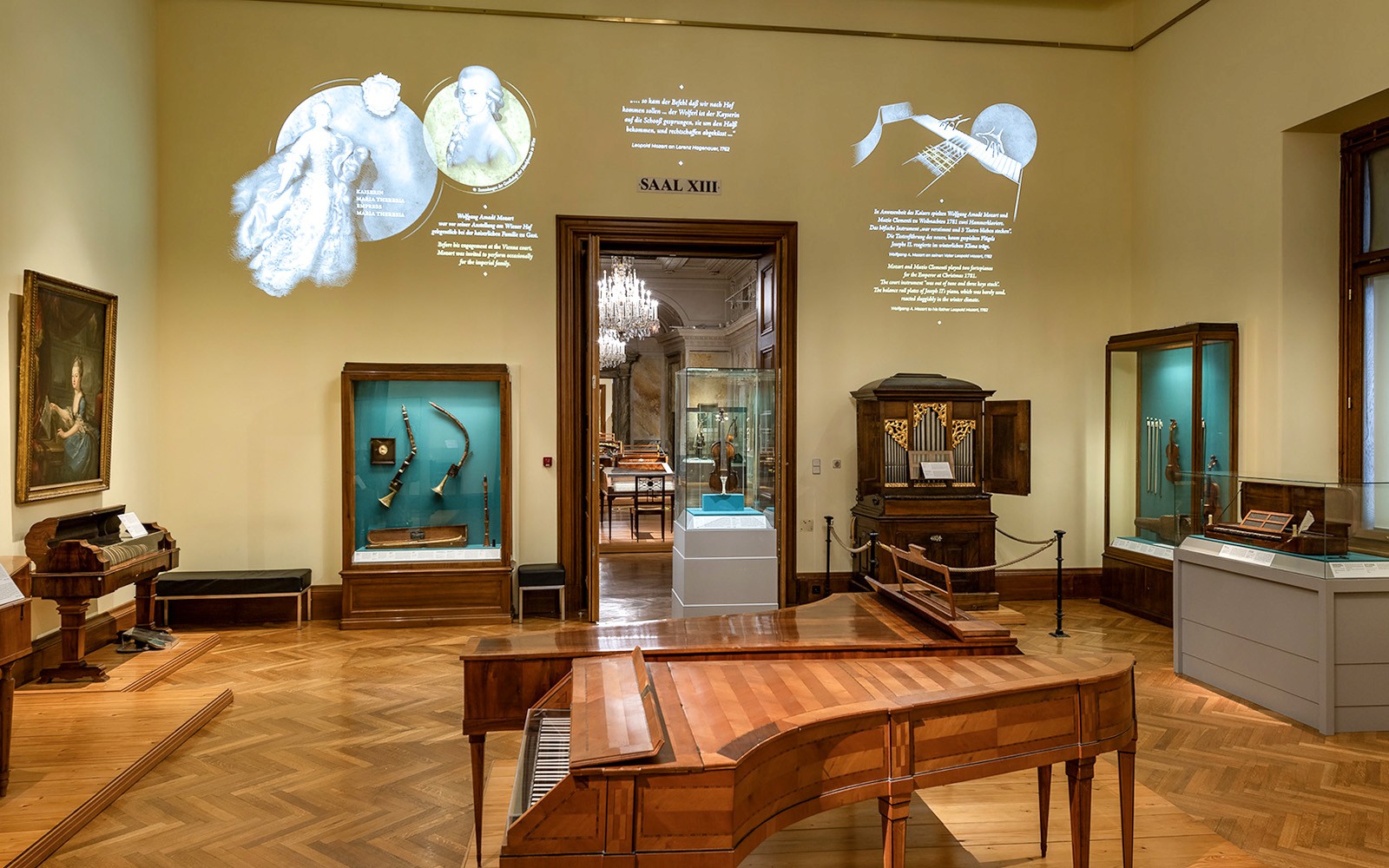 維也納新霍夫堡宮的內部裝潢及館藏。圖庫圖片 4。