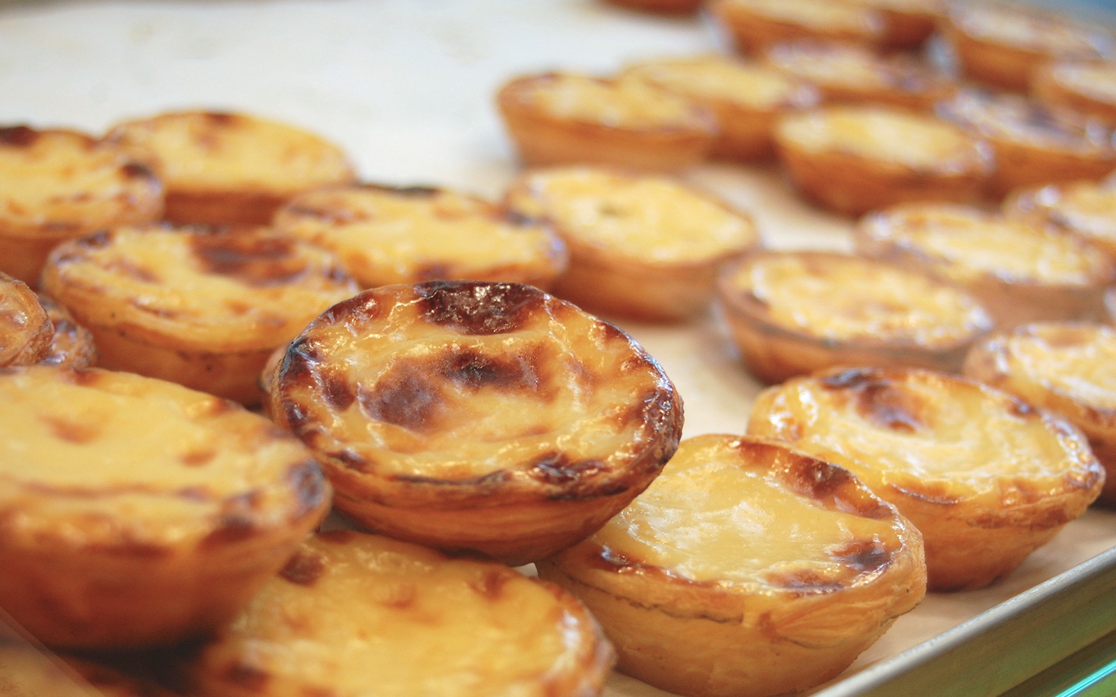 葡式蛋撻在Nata餅店展示。