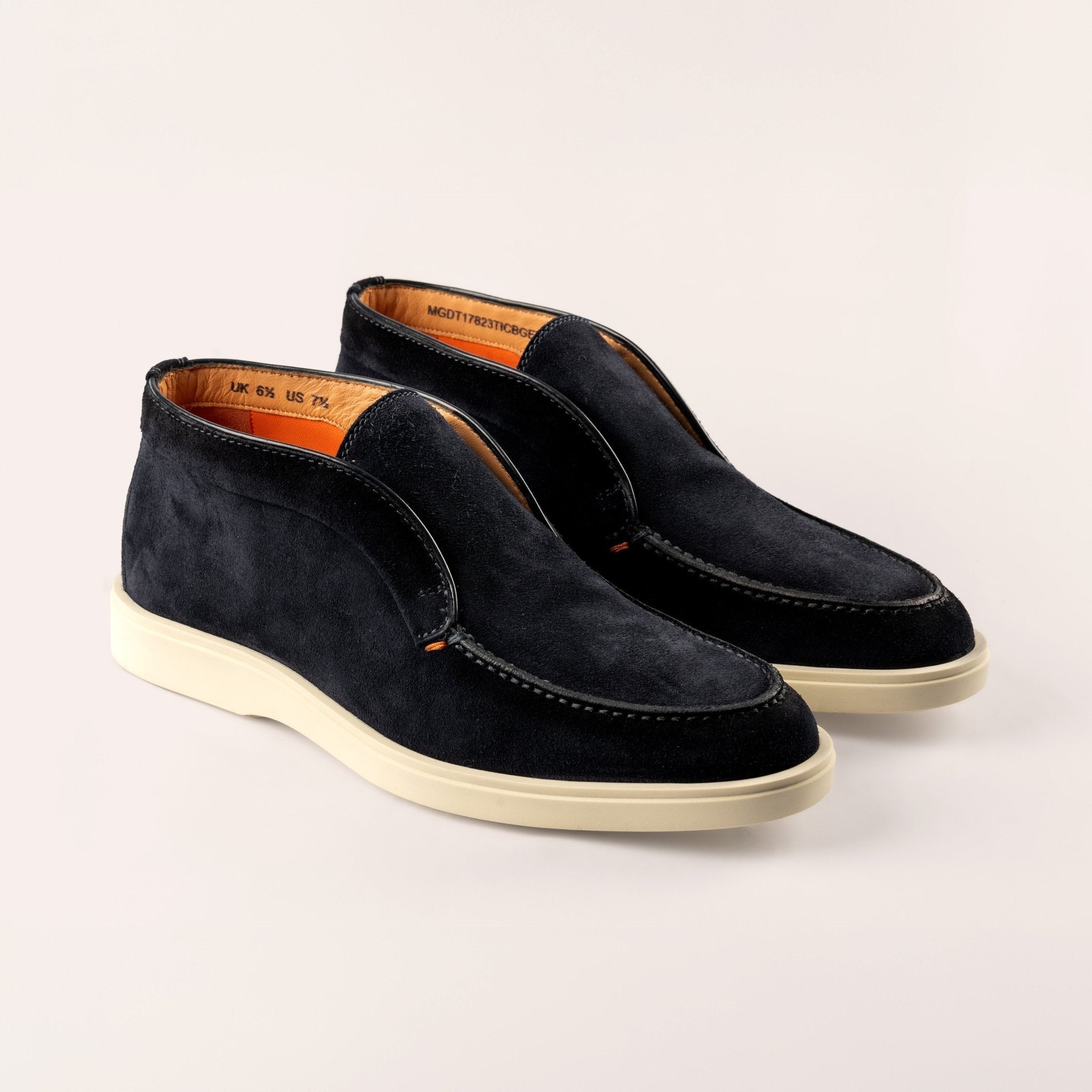 Men’s blue suede desert boot - Mandelli UK