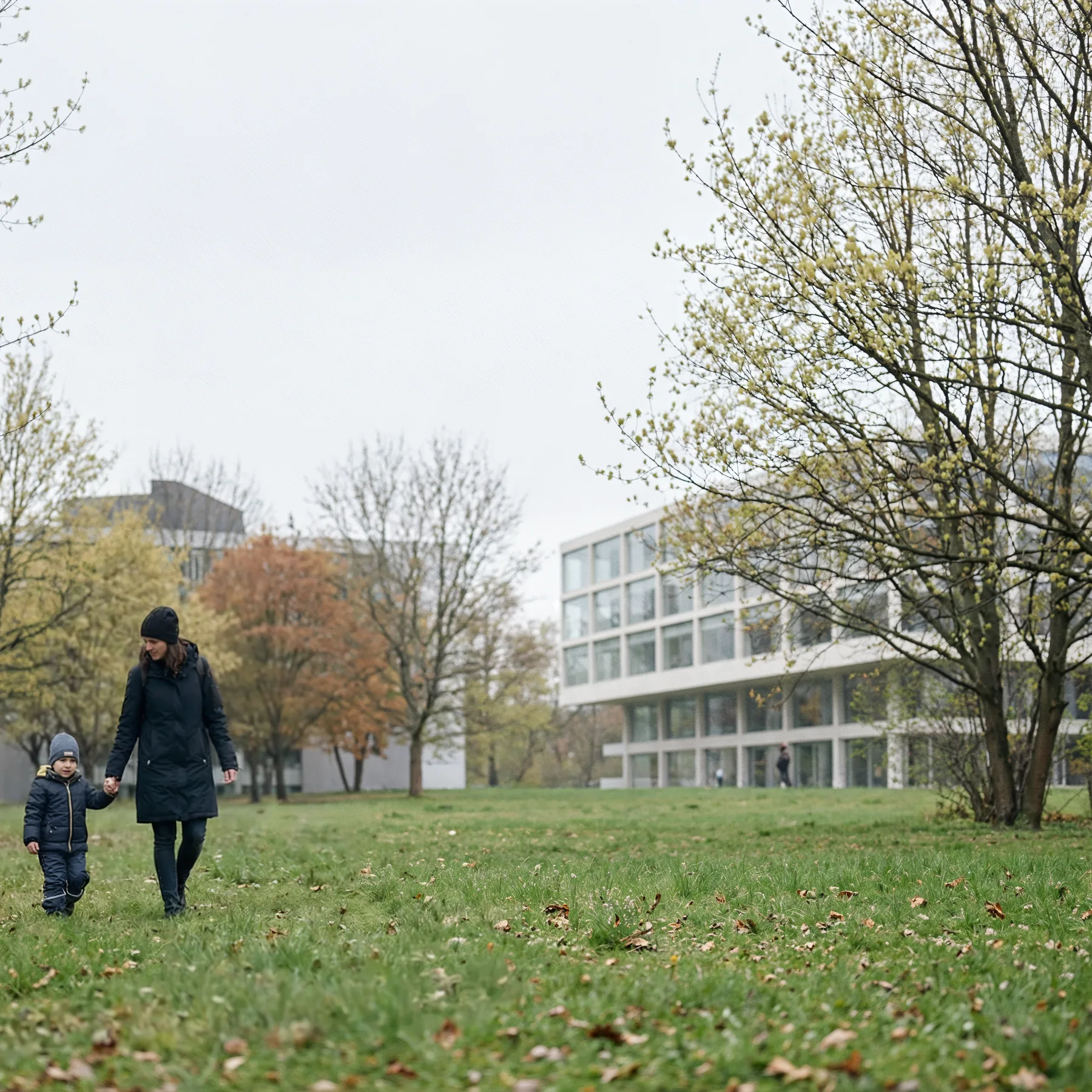 Facade detail with precise material grid and glazing — EPFL research facility