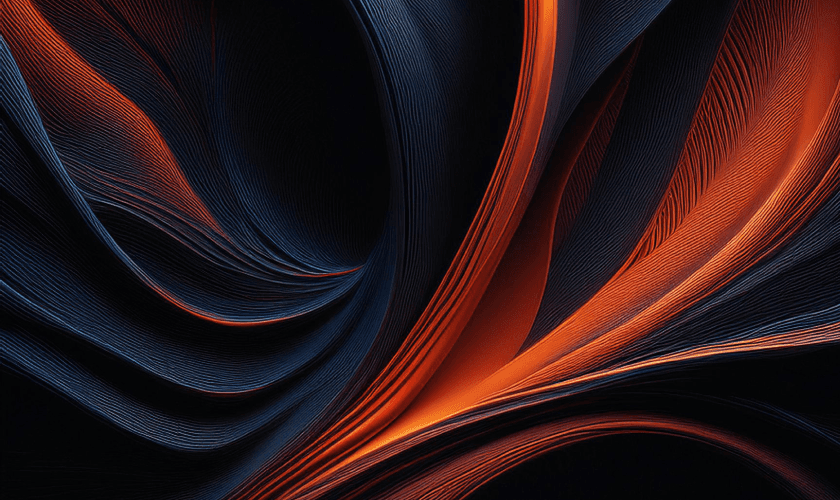 Abstract Forms Orange and Dark Blue