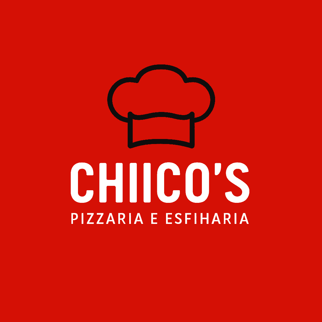 Logotipo Chiicos Pizzaria, representando pizzaria especializada em pizzas artesanais, com identidade visual profissional e foco em qualidade e sabor.
