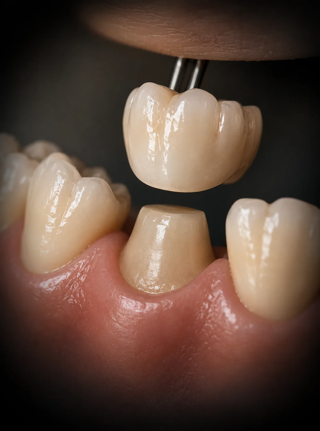 Crowns over teeth