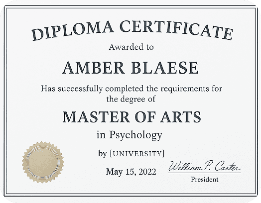 Psychologist Certificate