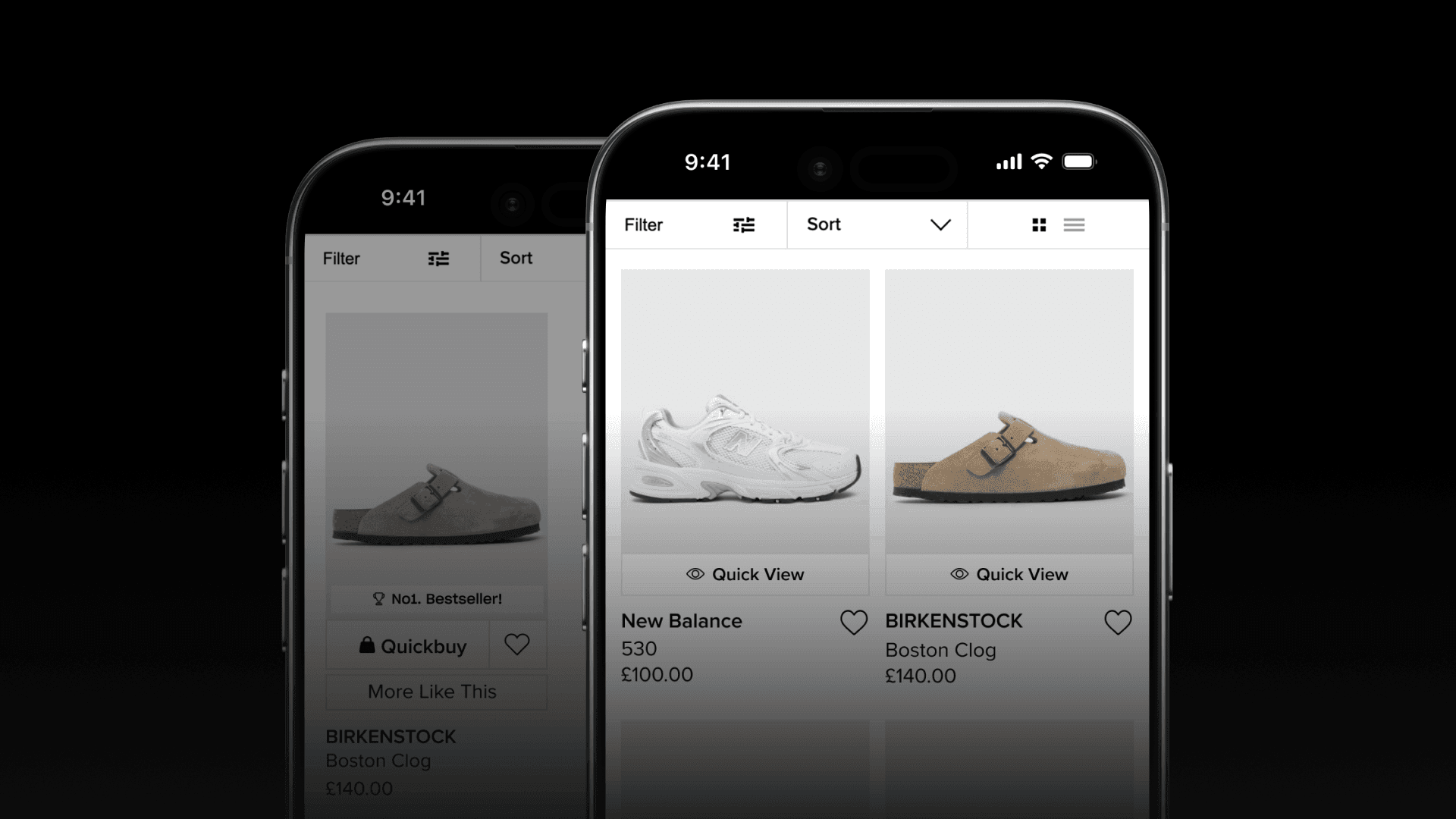 Newish app screens
