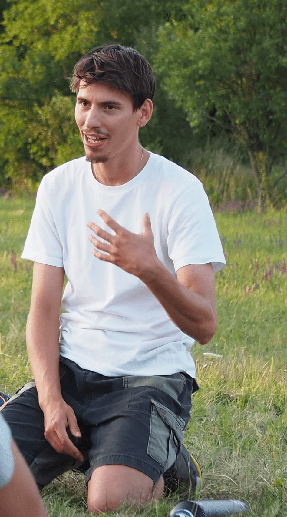 Concetrated triathlete grayscale