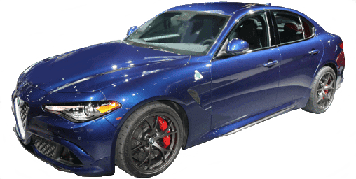 New 2023 Alfa Romeo Giulia Quadrifoglio stock photo