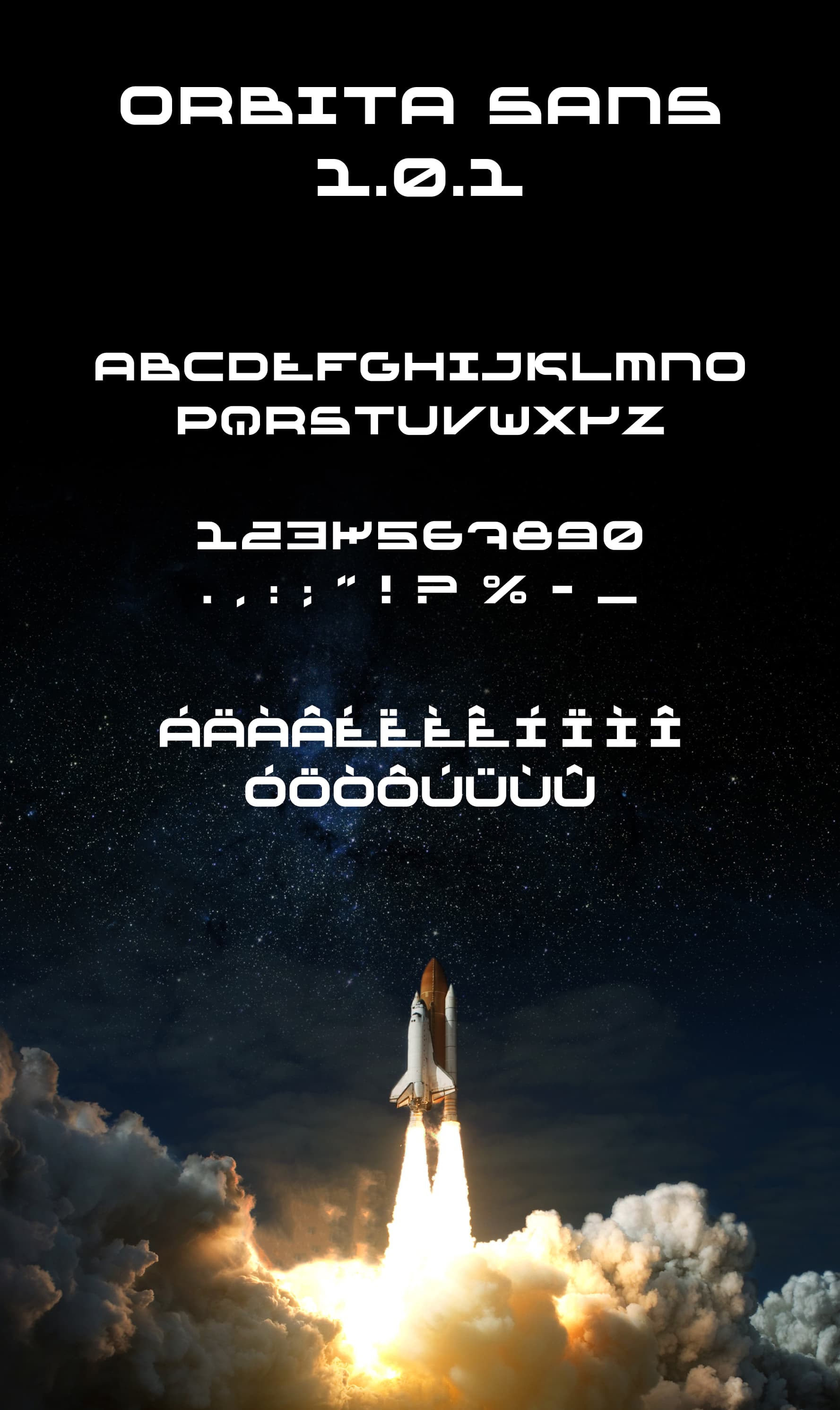 Orbita Sans Font Poster Mockup