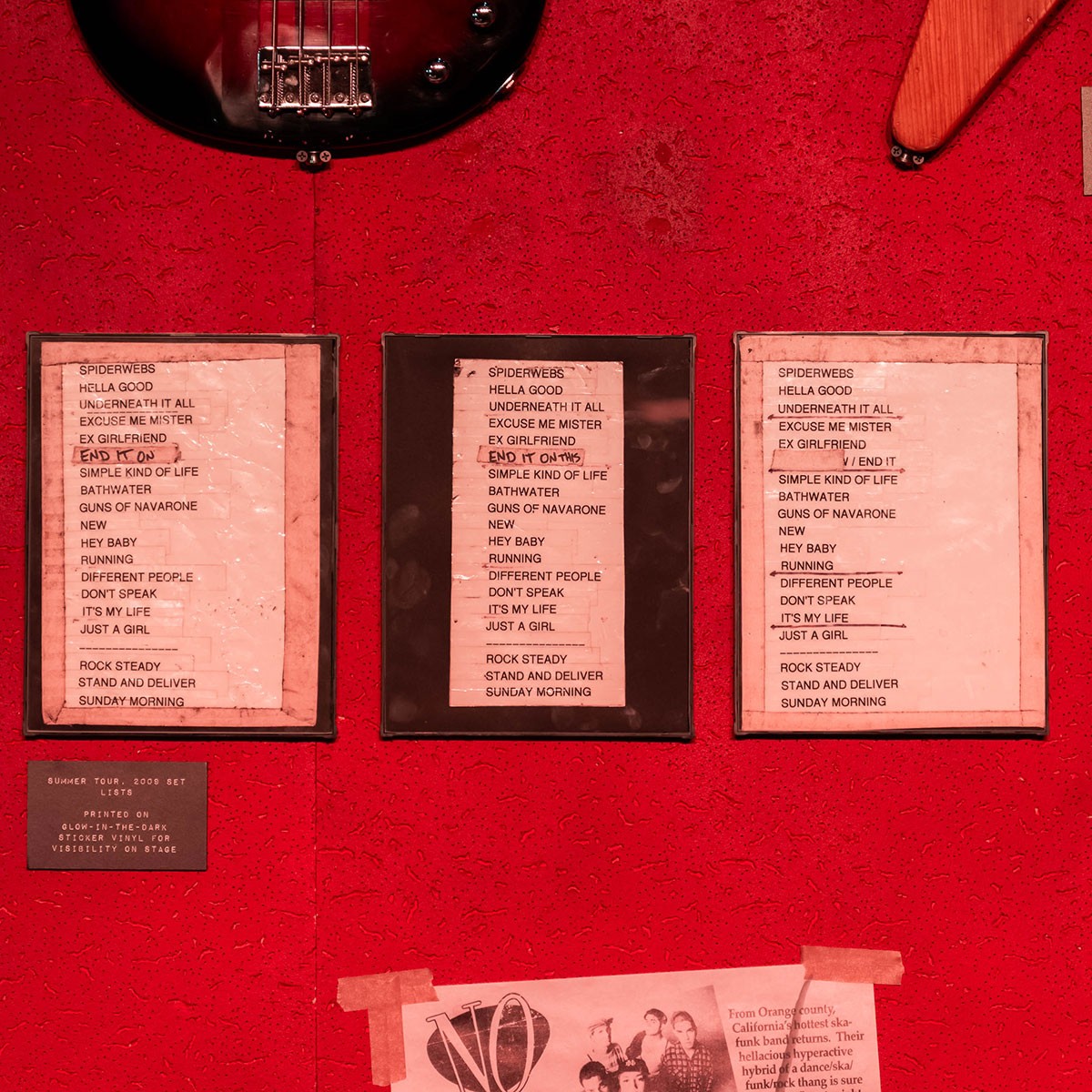 2009 summer tour setlists