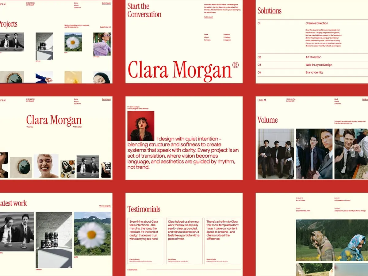 detail image 2 of the clara framer website template