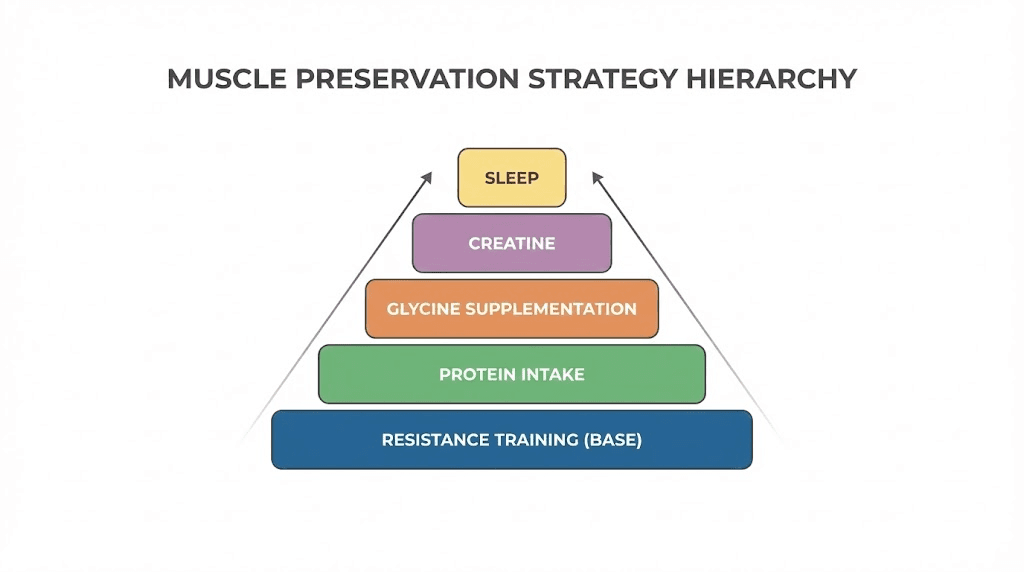 Complete muscle preservation strategy pyramid for tirzepatide users